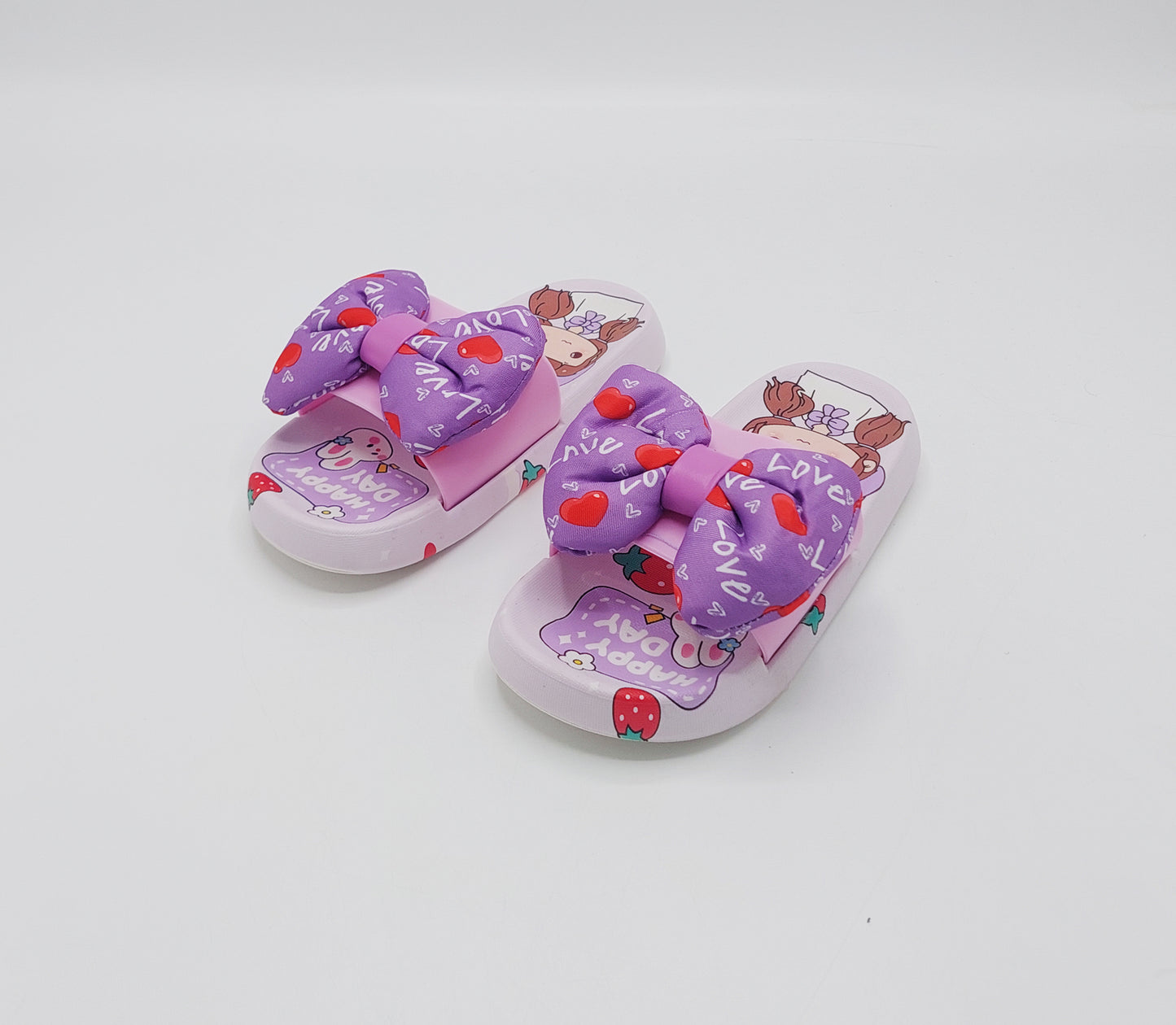 Trendy Looking Bow Slippers for Girls - 22022 (Purple)