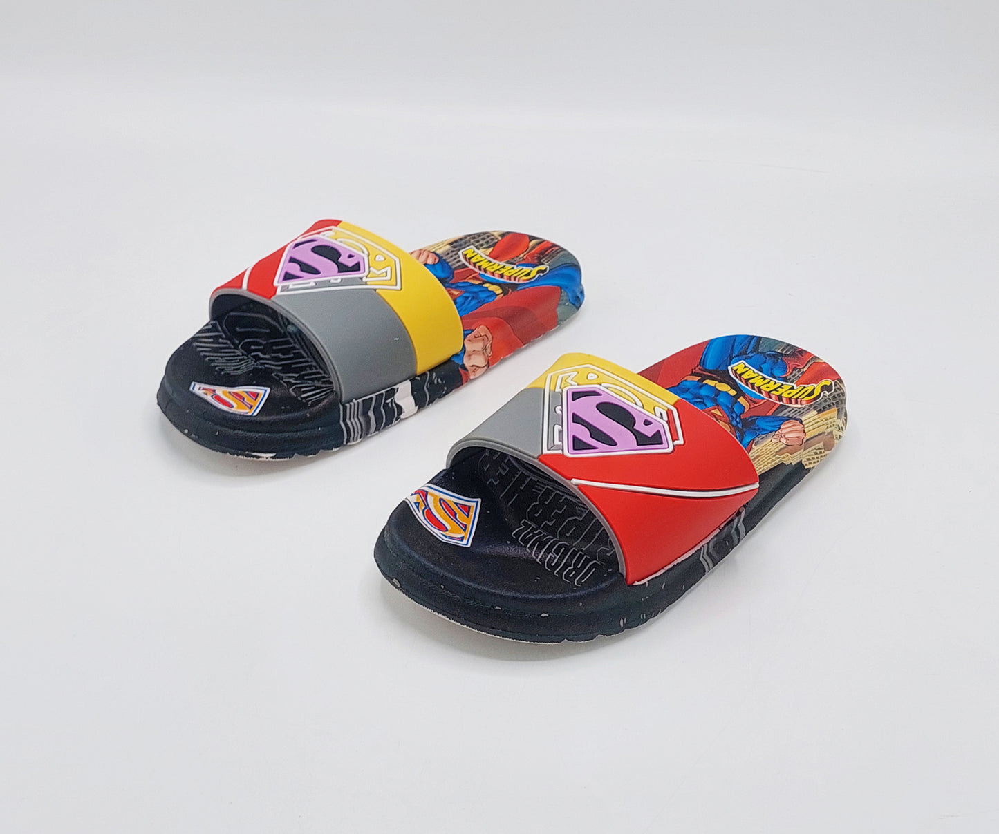 Super Man Theme Slippers for Boys - MUSUP (Black)