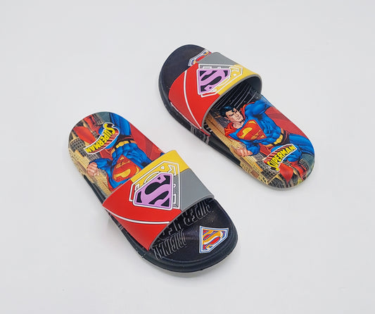 Super Man Theme Slippers for Boys - MUSUP (Black)