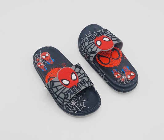 Spider Man Theme Slippers for Boys - MUSPI (Black)
