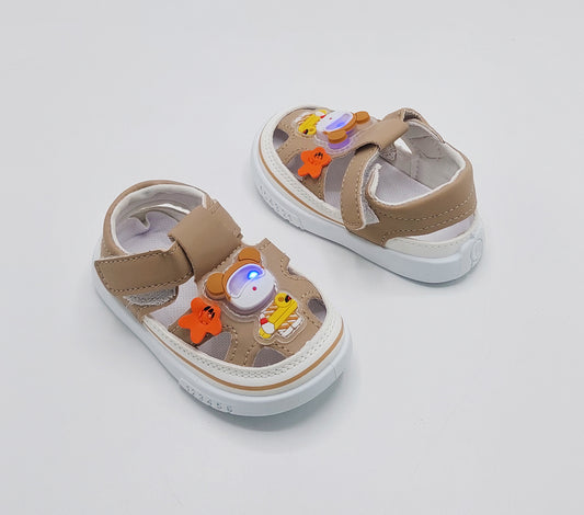 Touch Lights Cute Design Sandals for Kids - GL10 (Beige)
