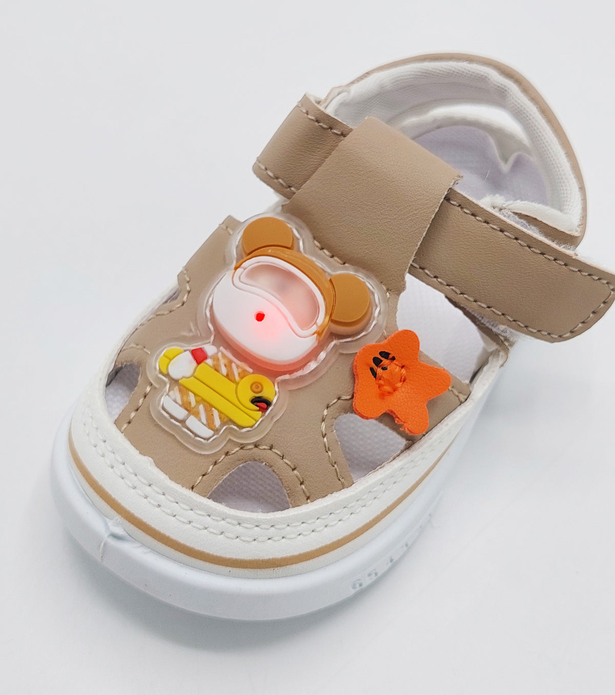 Touch Lights Cute Design Sandals for Kids - GL10 (Beige)