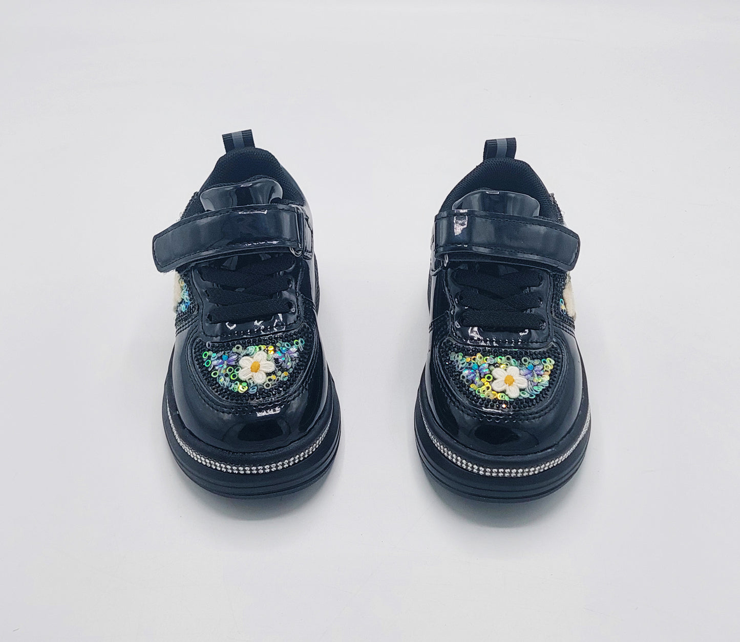 Girls Fancy Look Soft Sneakers for Kids - FMJ215 (Black)