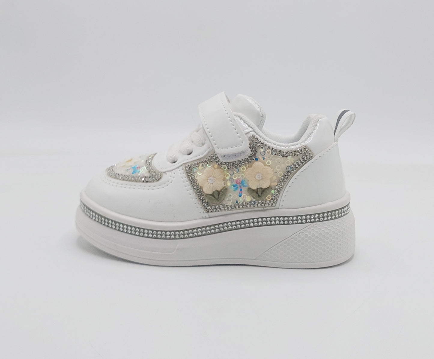 Girls Fancy Look Soft Sneakers for Kids - FMJ215 (White)