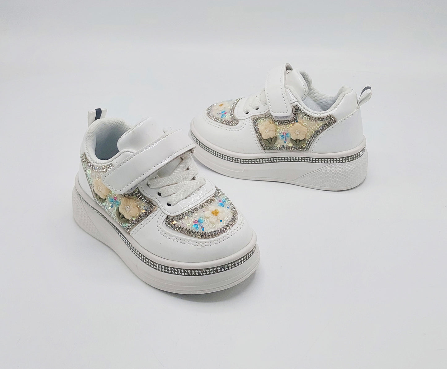 Girls Fancy Look Soft Sneakers for Kids - FMJ215 (White)