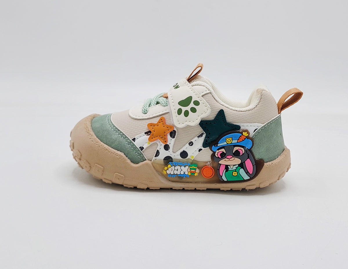 Lights in Sole New Trendy Style Sneakers for Kids - BG01 (Beige)