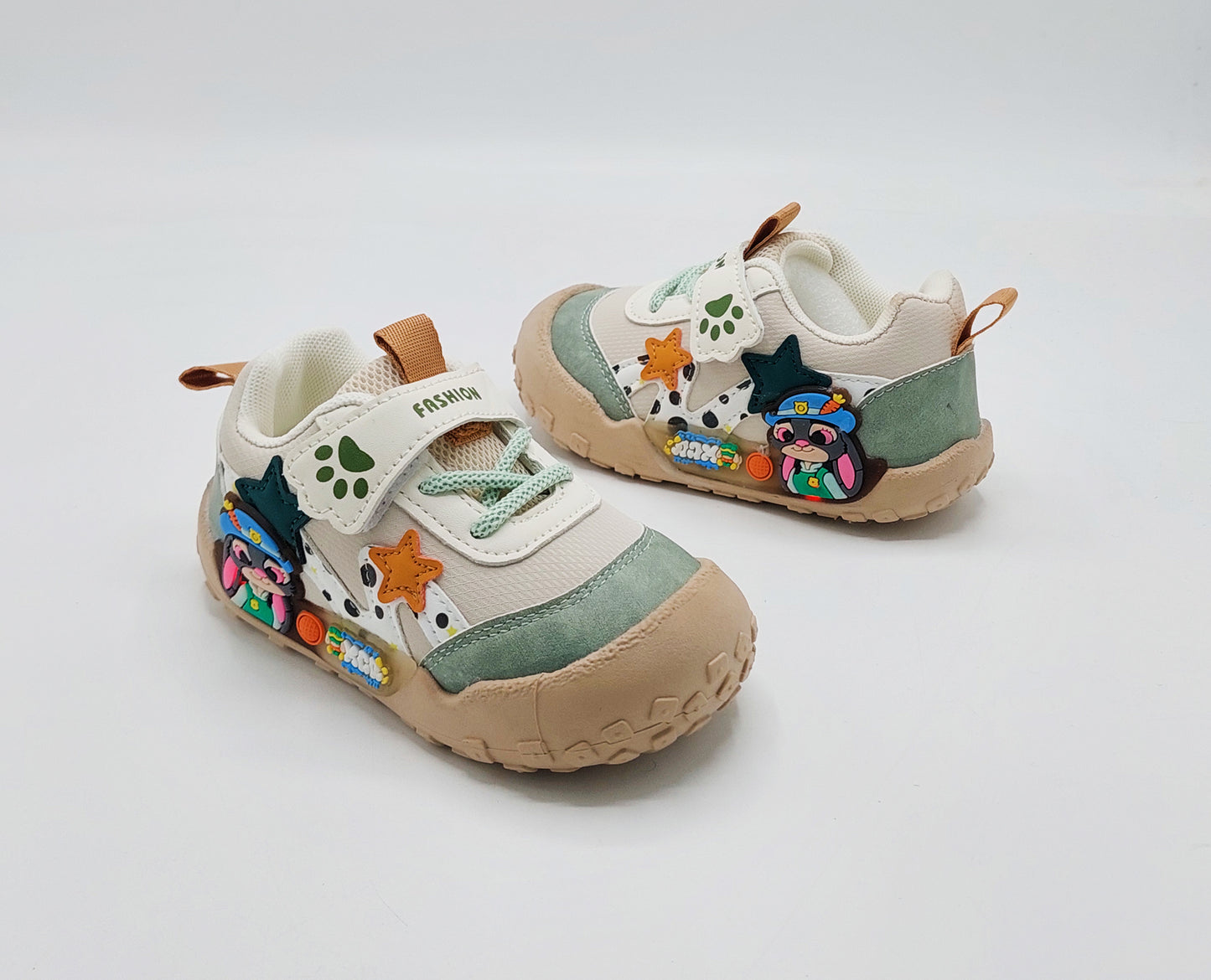 Lights in Sole New Trendy Style Sneakers for Kids - BG01 (Beige)