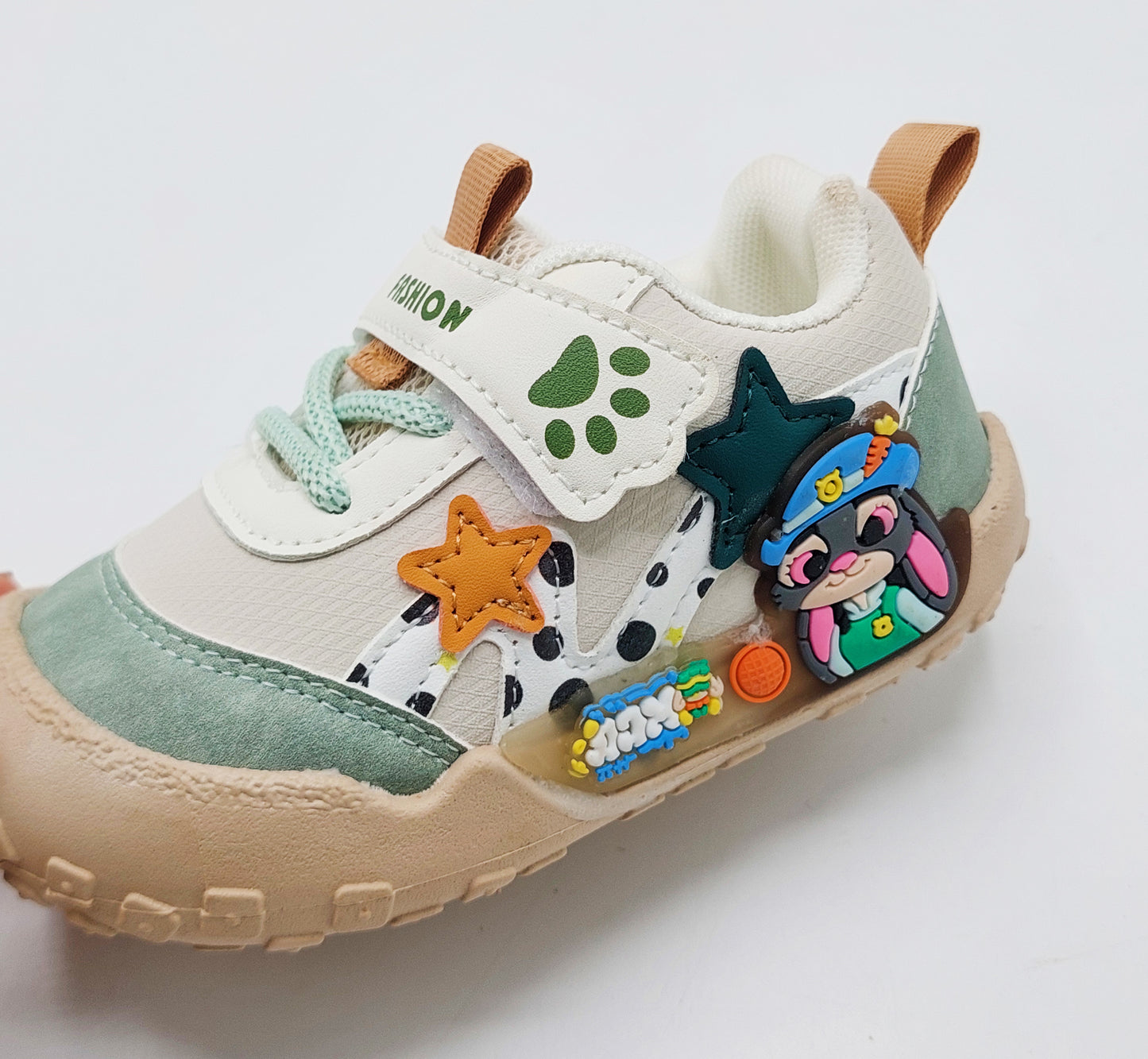 Lights in Sole New Trendy Style Sneakers for Kids - BG01 (Beige)