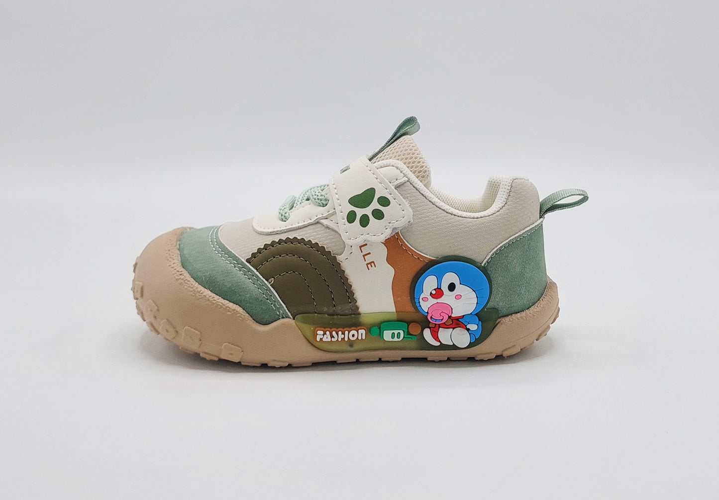 Lights in Sole Doraemon Theme Sneakers for Kids - BG05 (Beige)