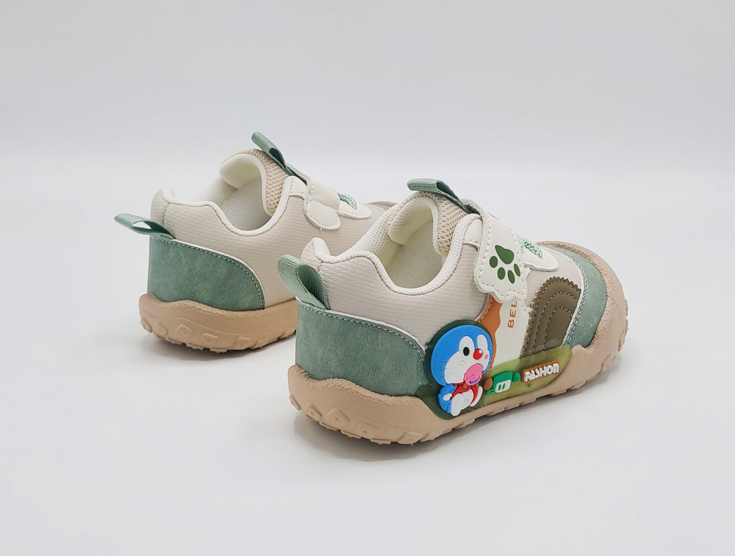 Lights in Sole Doraemon Theme Sneakers for Kids - BG05 (Beige)