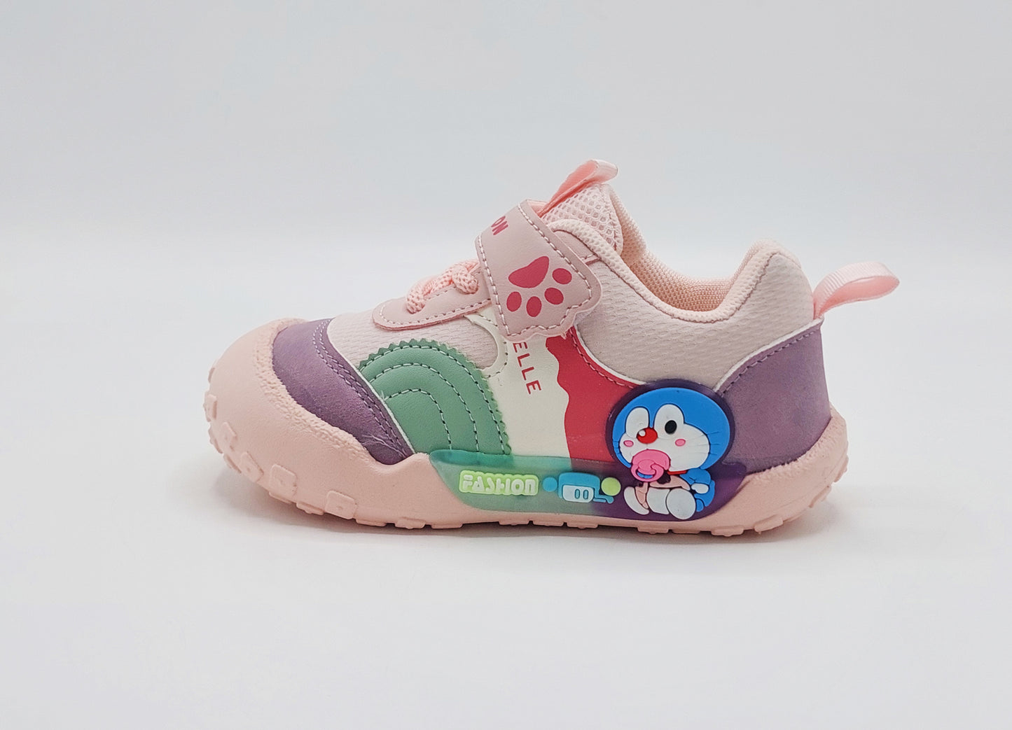 Lights in Sole Doraemon Theme Sneakers for Kids - BG05 (Pink)