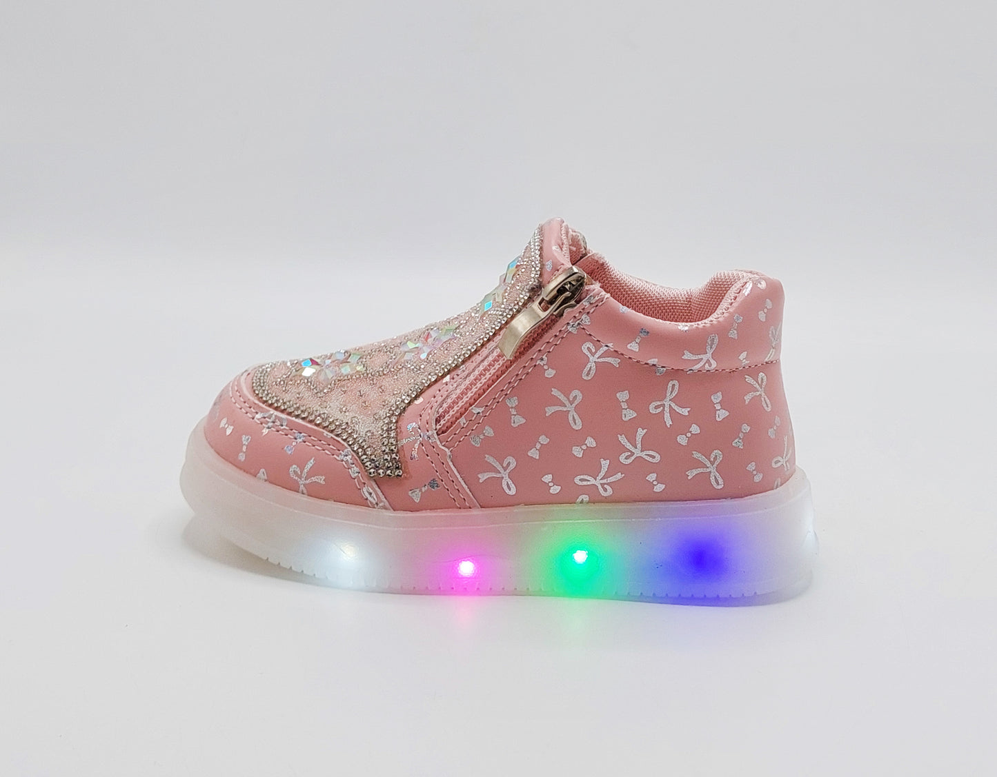 Lights in Sole Fancy Design Sneakers for Kids Girls - MTX201 (Pink)