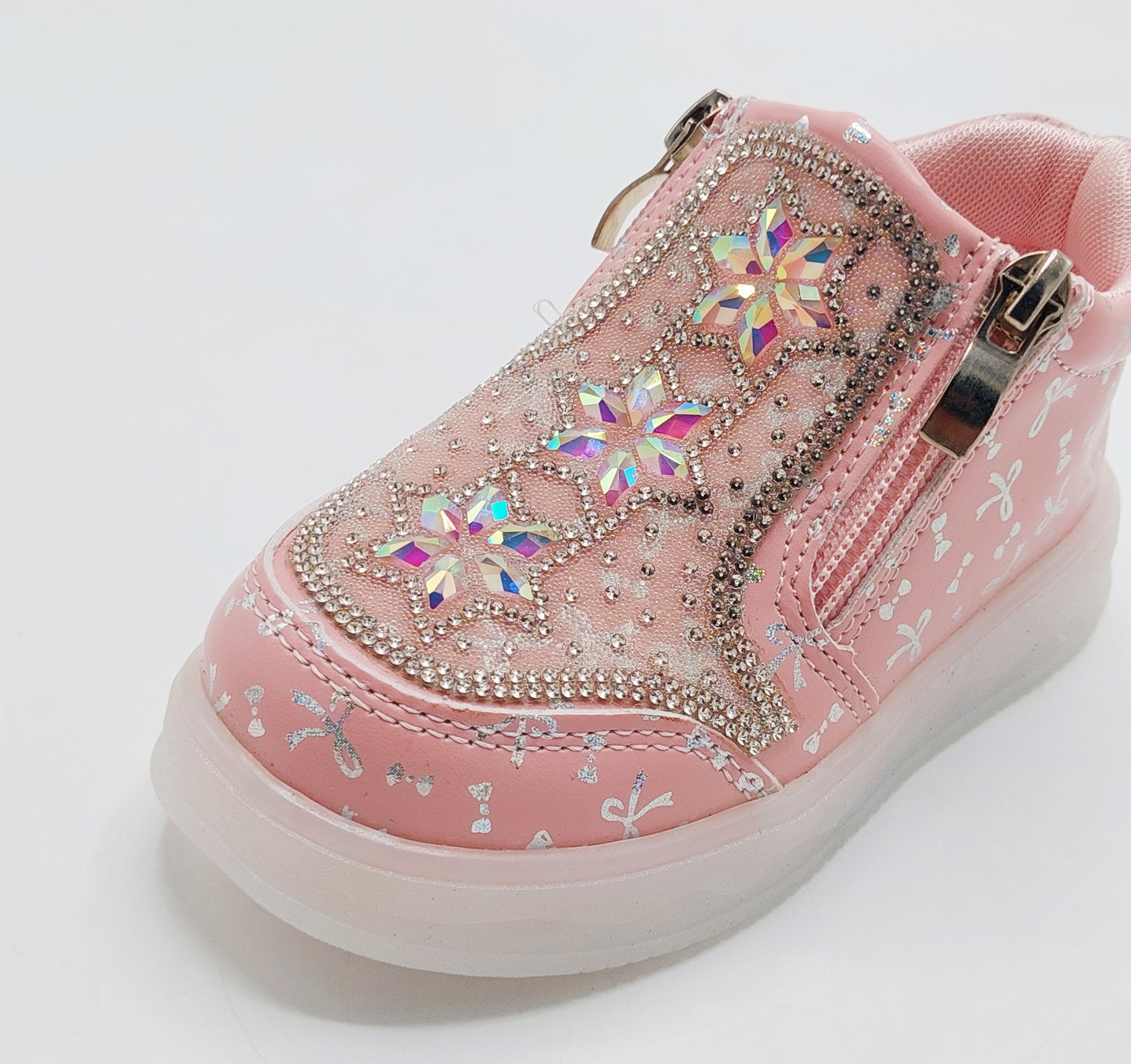 Lights in Sole Fancy Design Sneakers for Kids Girls - MTX201 (Pink)