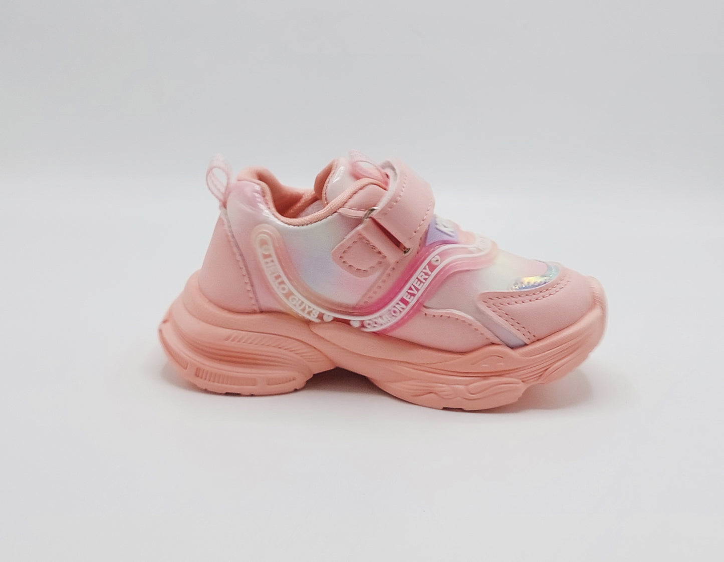 Lights in Sole Cute Design Sneakers for Kids Girls - QK223 (Pink)