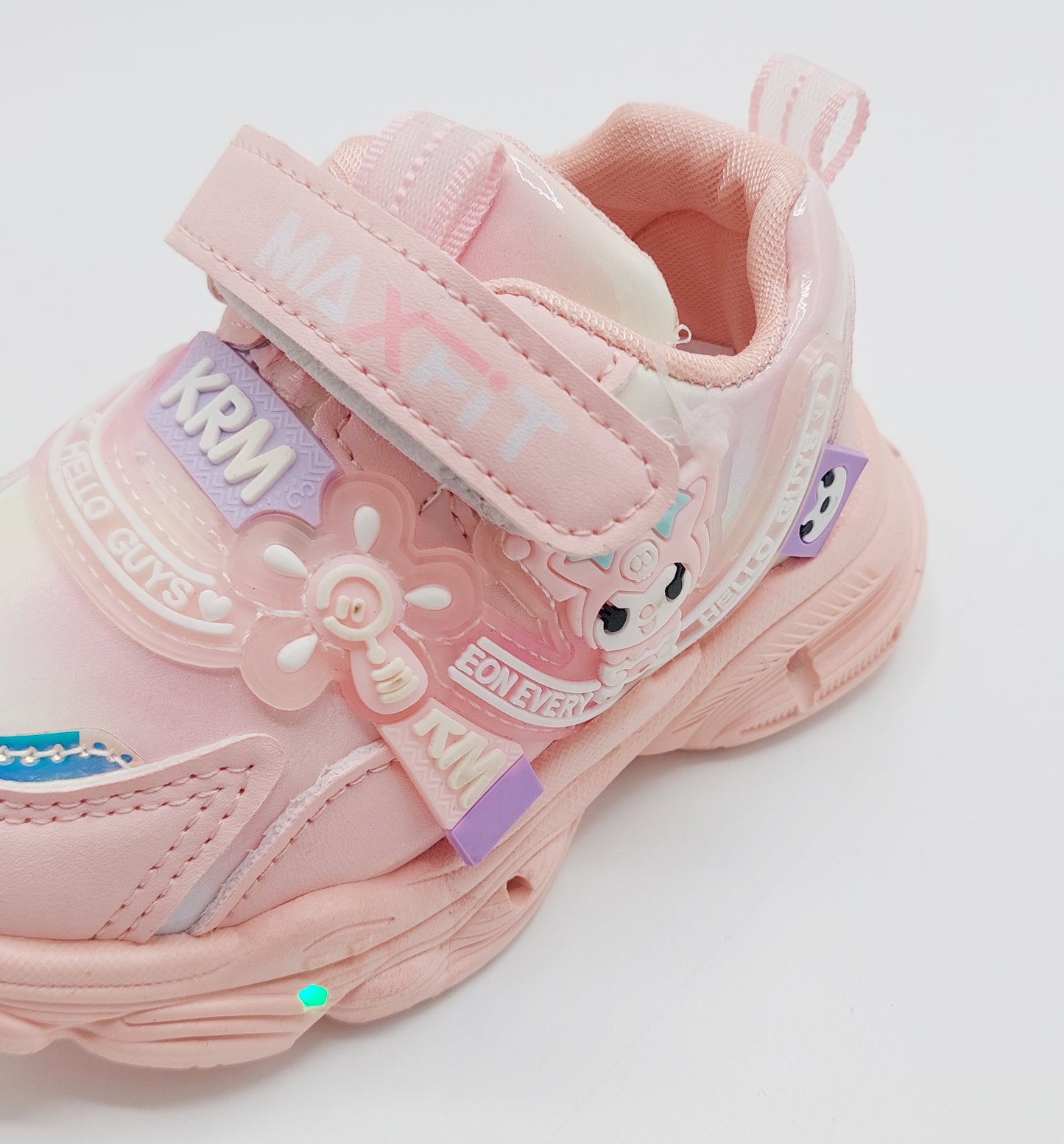 Lights in Sole Cute Design Sneakers for Kids Girls - QK223 (Pink)