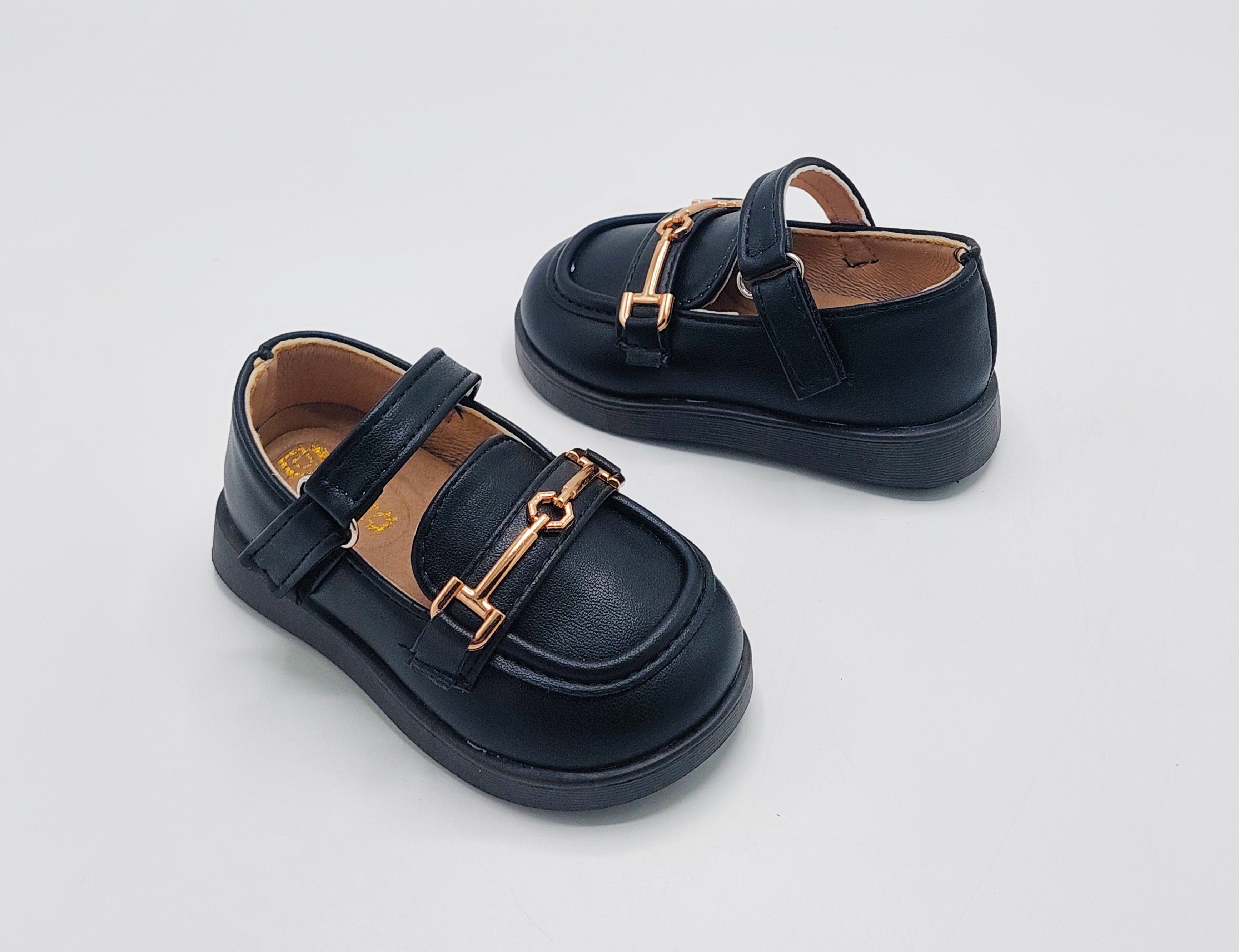 Kids Soft Sole Fancy Pumps - YK20 (Black)