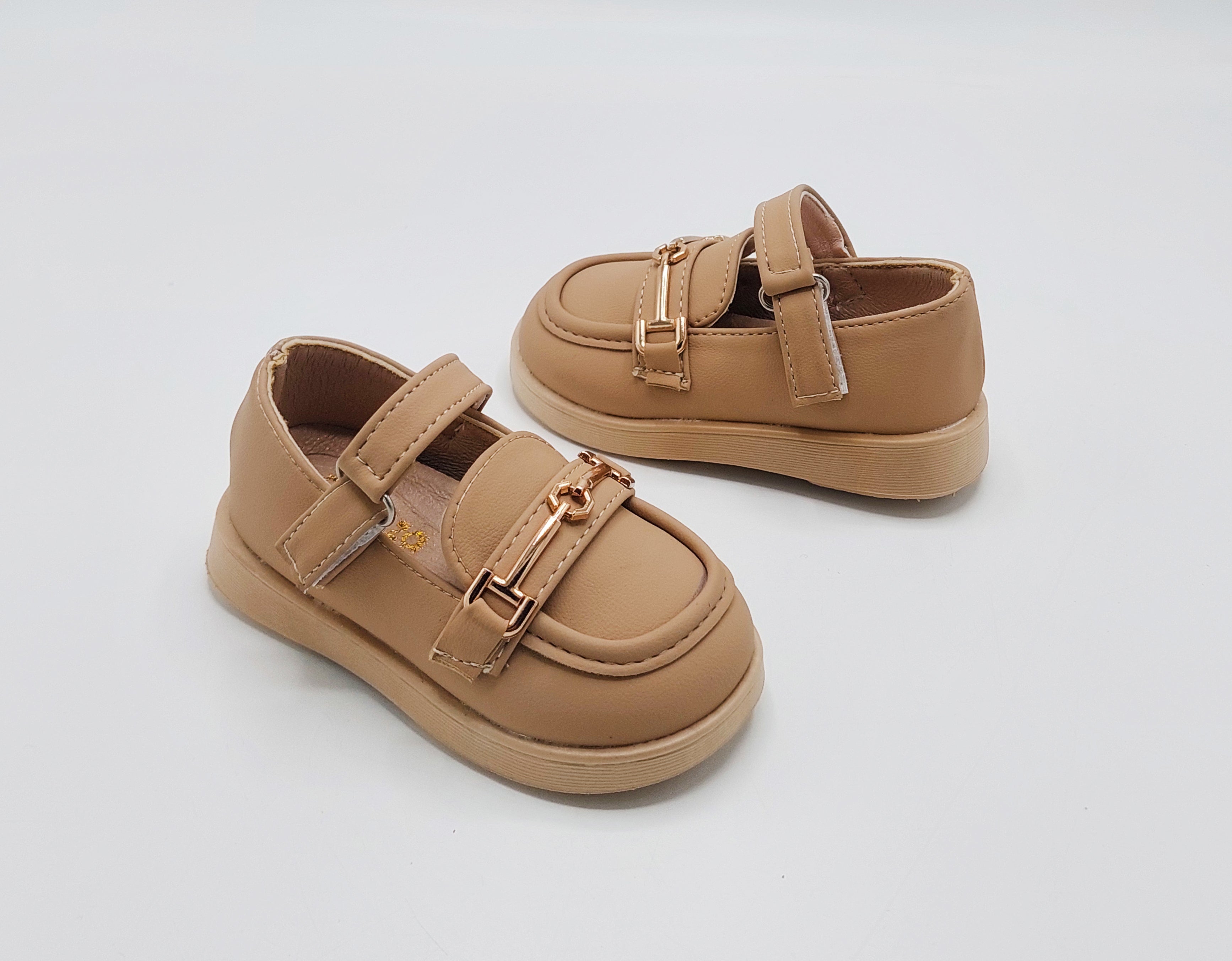 Kids Soft Sole Fancy Pumps - YK20 (Khaki