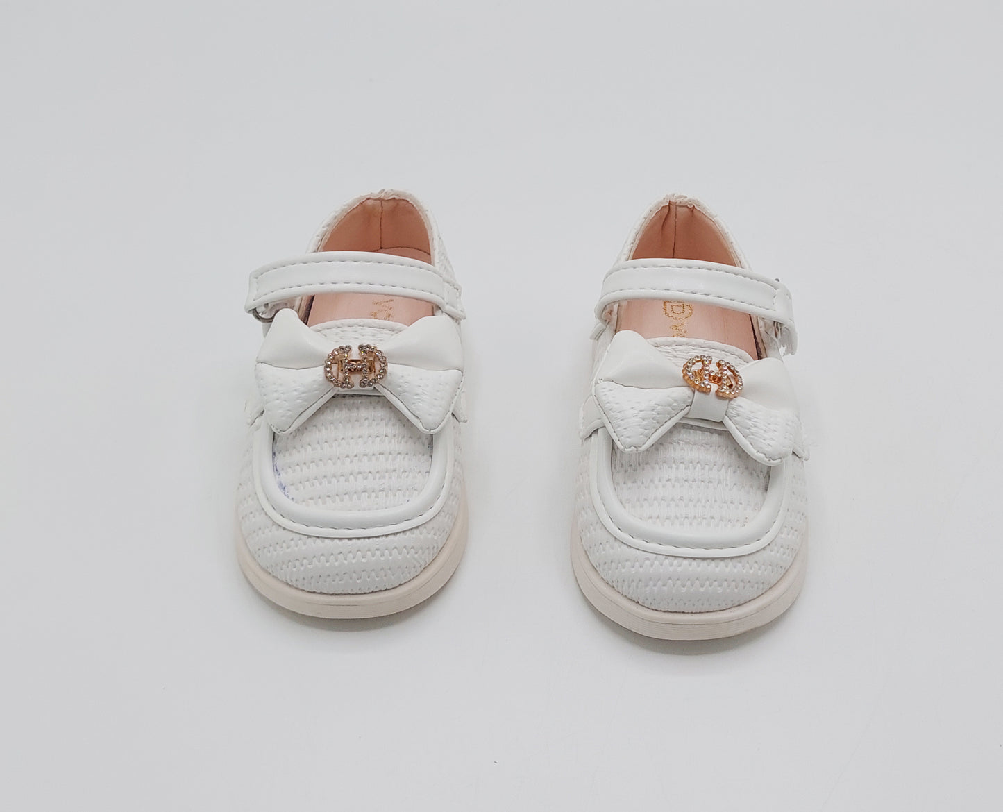 Kids Soft Sole Fancy Pumps - YK19 (White)