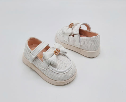 Kids Soft Sole Fancy Pumps - YK19 (White)
