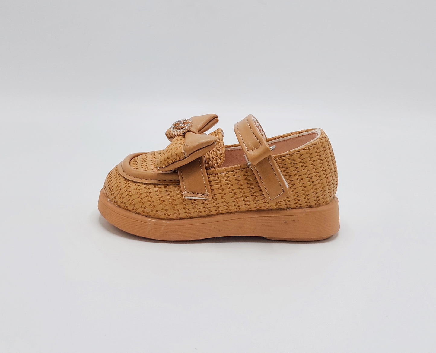 Kids Soft Sole Fancy Pumps - YK19 (Khaki)