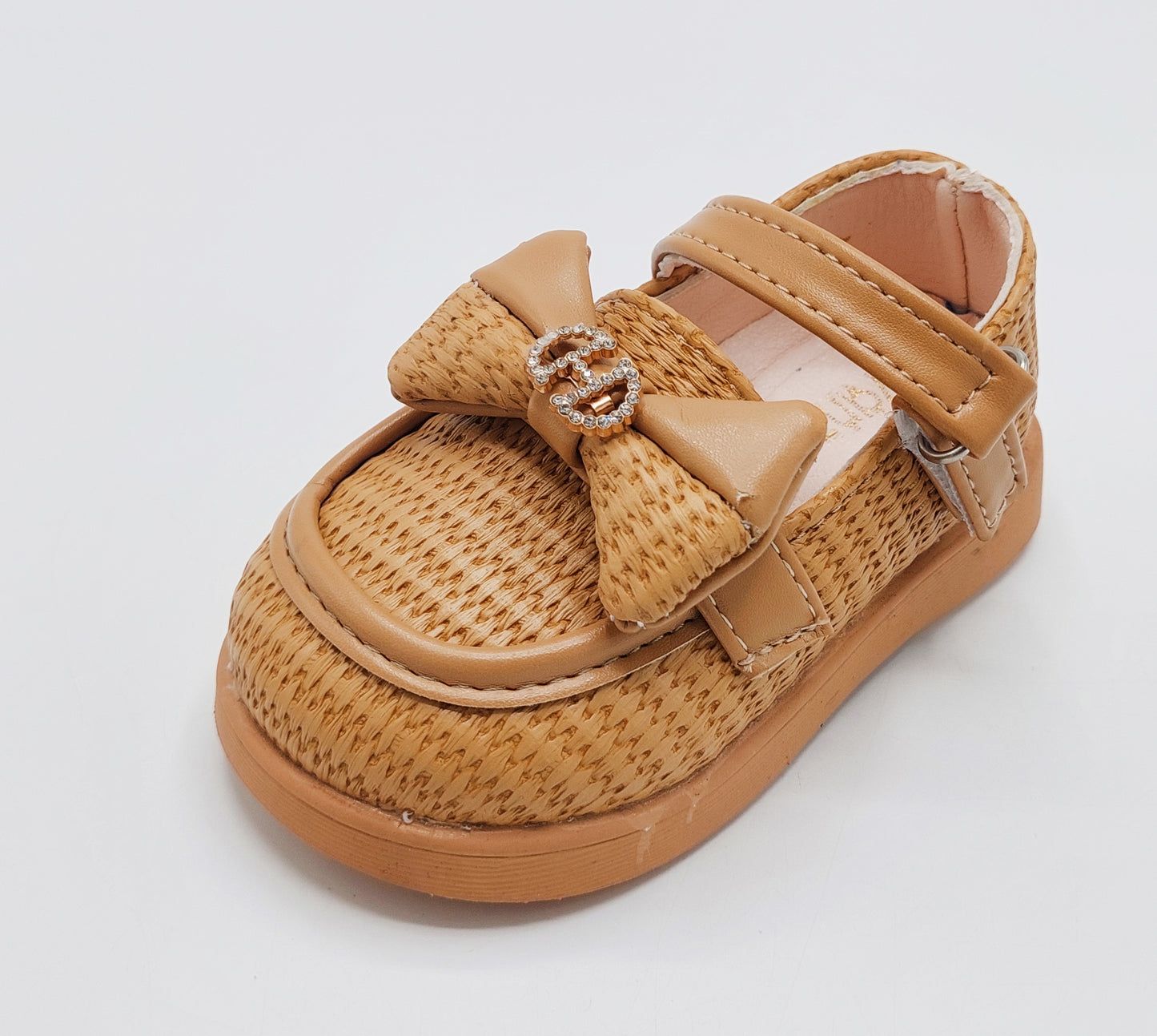 Kids Soft Sole Fancy Pumps - YK19 (Khaki)
