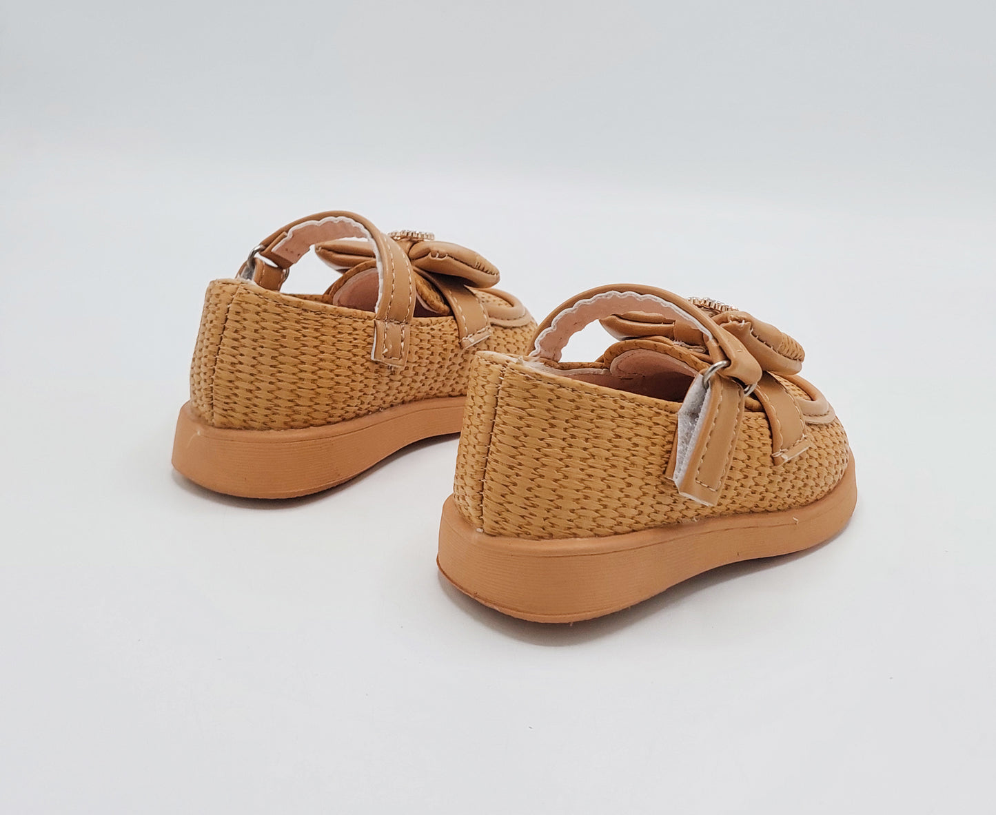 Kids Soft Sole Fancy Pumps - YK19 (Khaki)