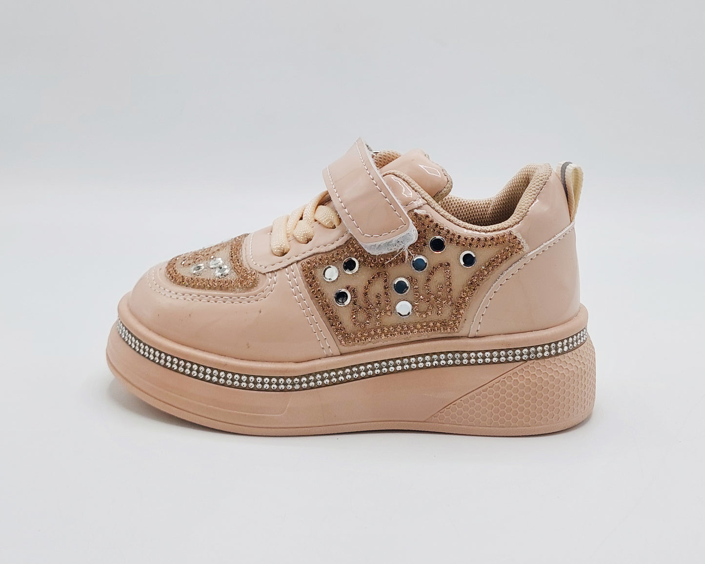 Girls Fancy Look Soft Sneakers for Kids - FMJ217 (Beige)