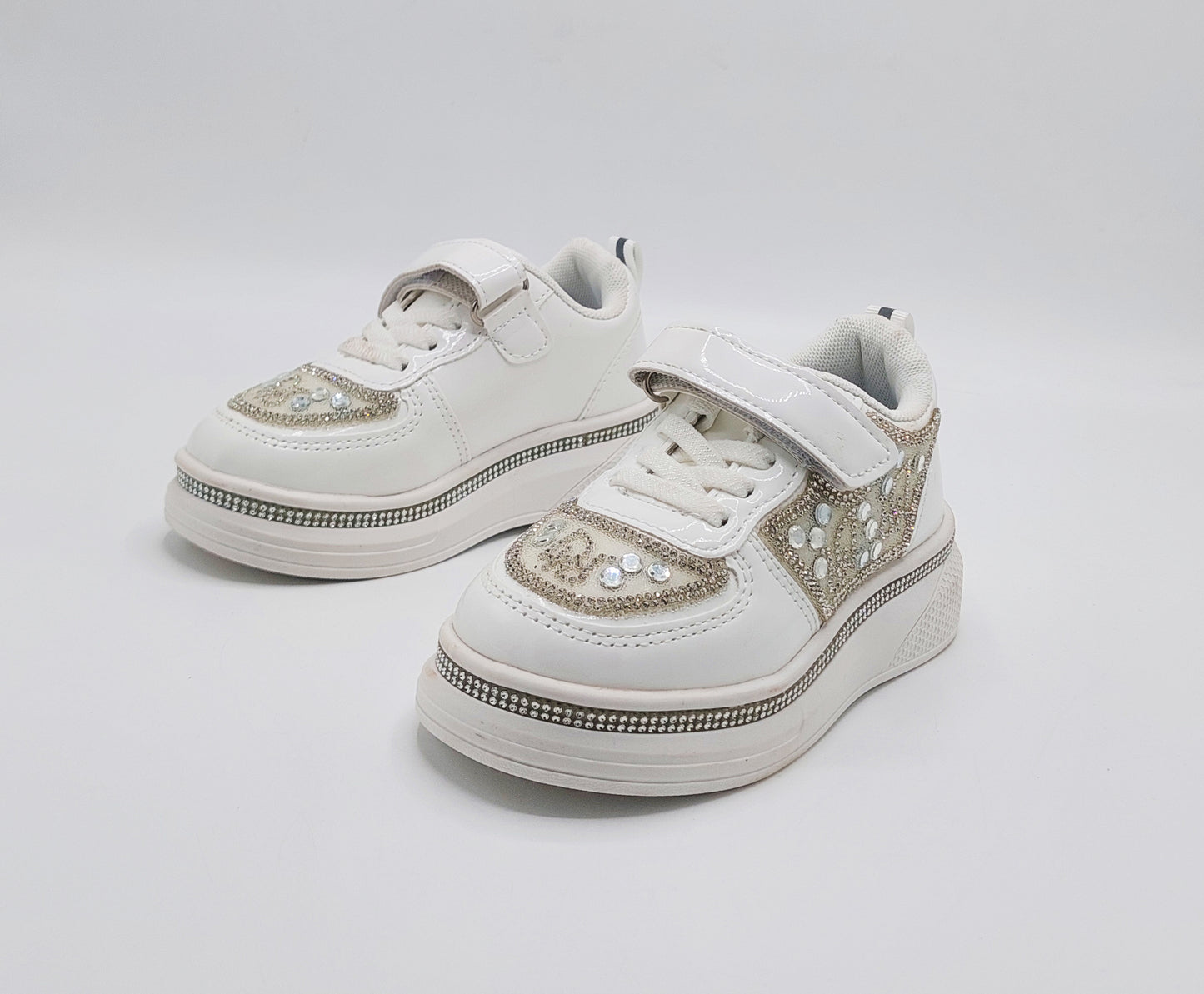 Girls Fancy Look Soft Sneakers for Kids - FMJ217 (White)
