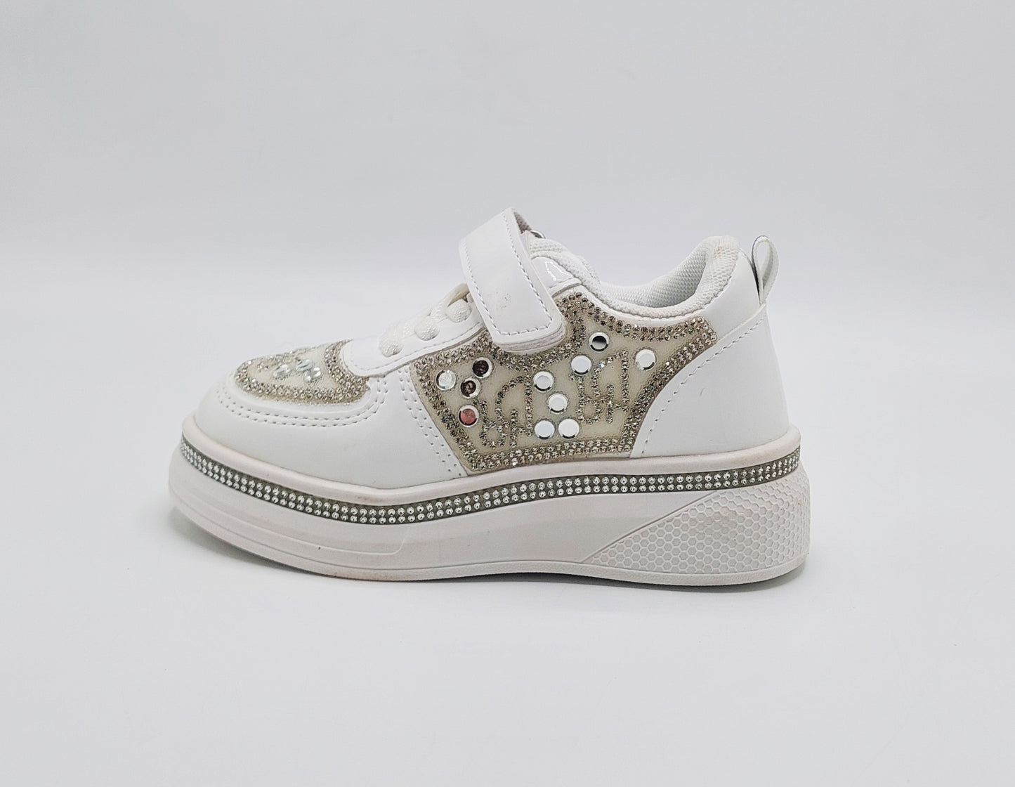 Girls Fancy Look Soft Sneakers for Kids - FMJ217 (White)