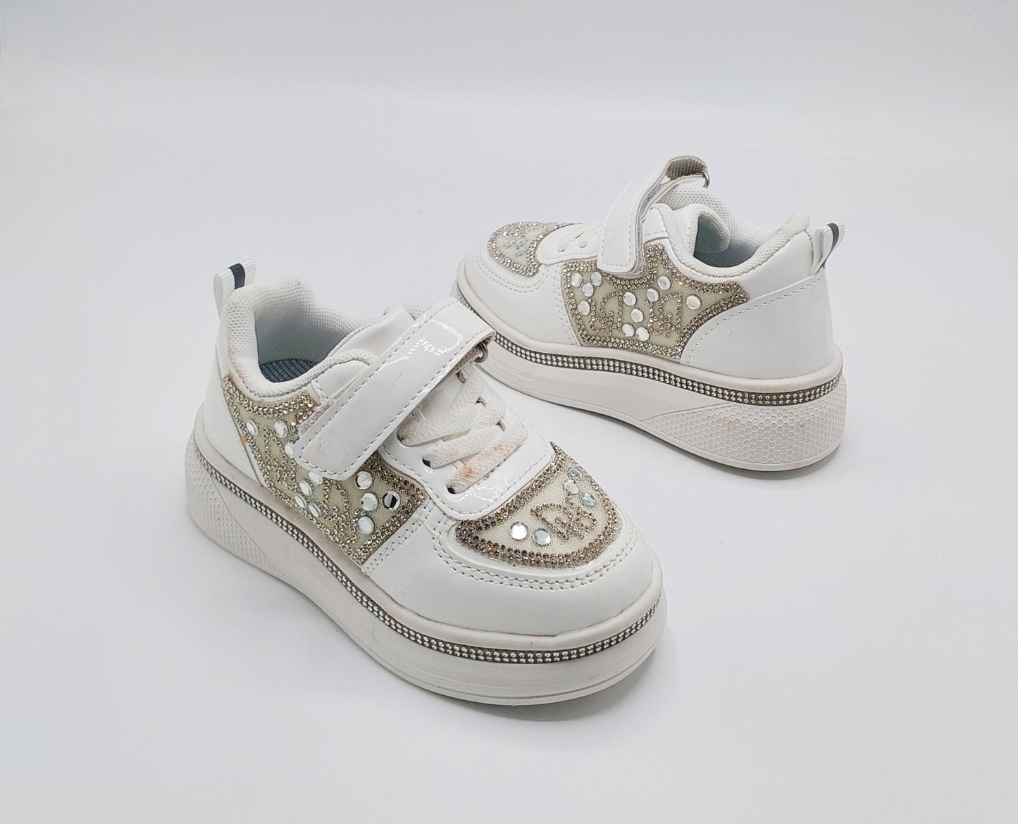 Girls Fancy Look Soft Sneakers for Kids - FMJ217 (White)