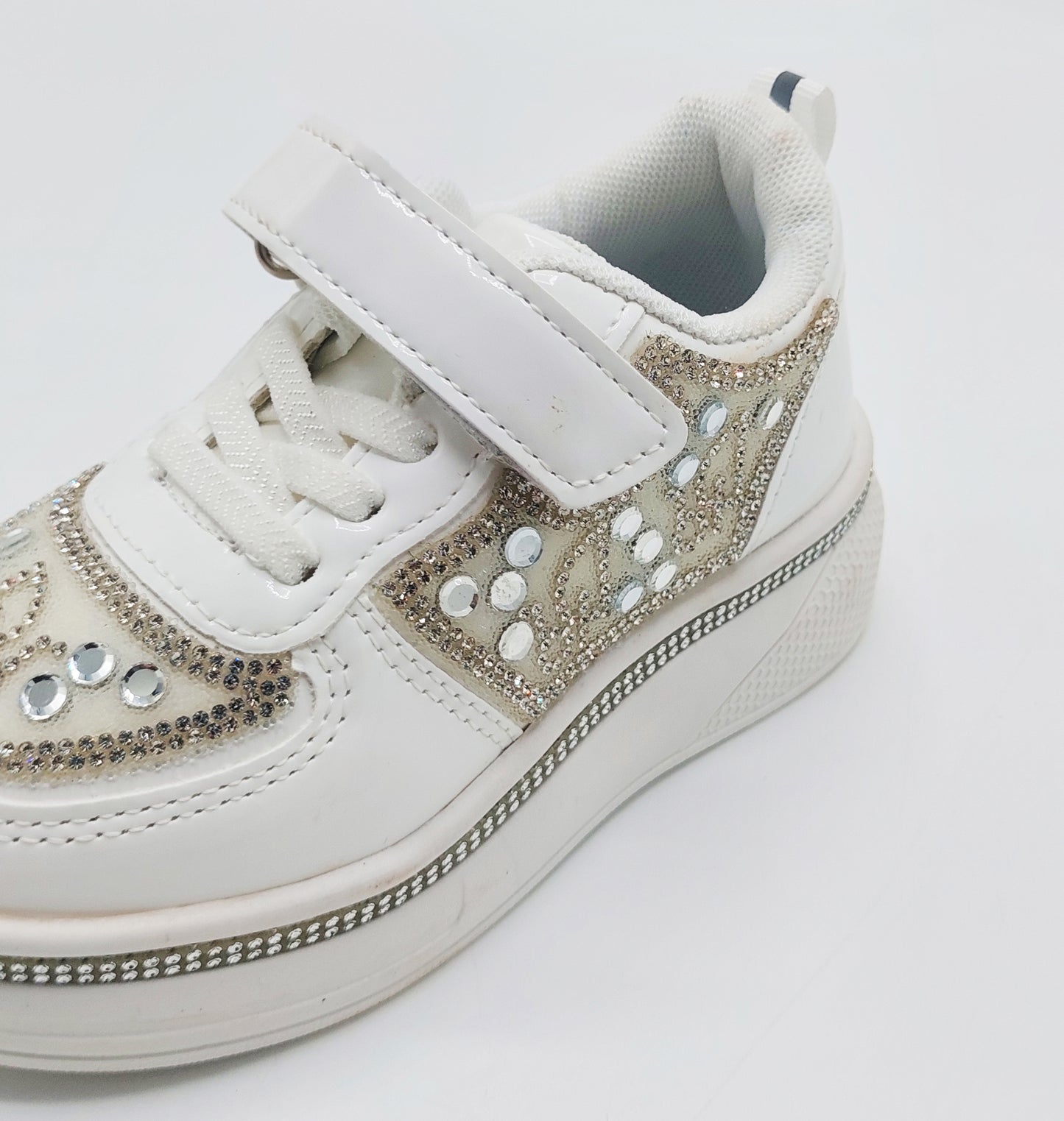 Girls Fancy Look Soft Sneakers for Kids - FMJ217 (White)
