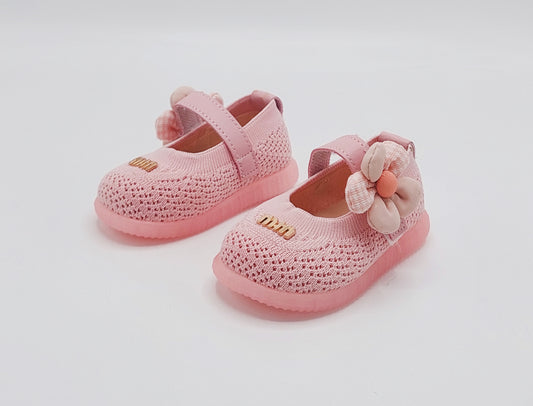 Lights in Sole Soft Sole Fancy Pumps for Kids - A90 (Pink)