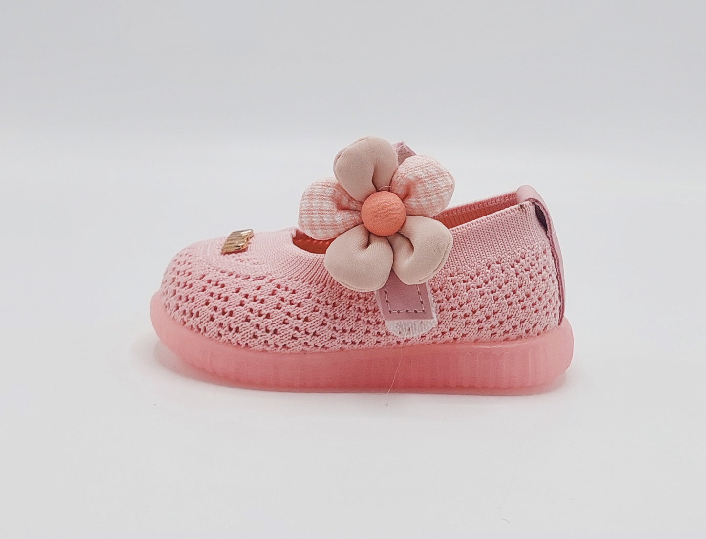 Lights in Sole Soft Sole Fancy Pumps for Kids - A90 (Pink)
