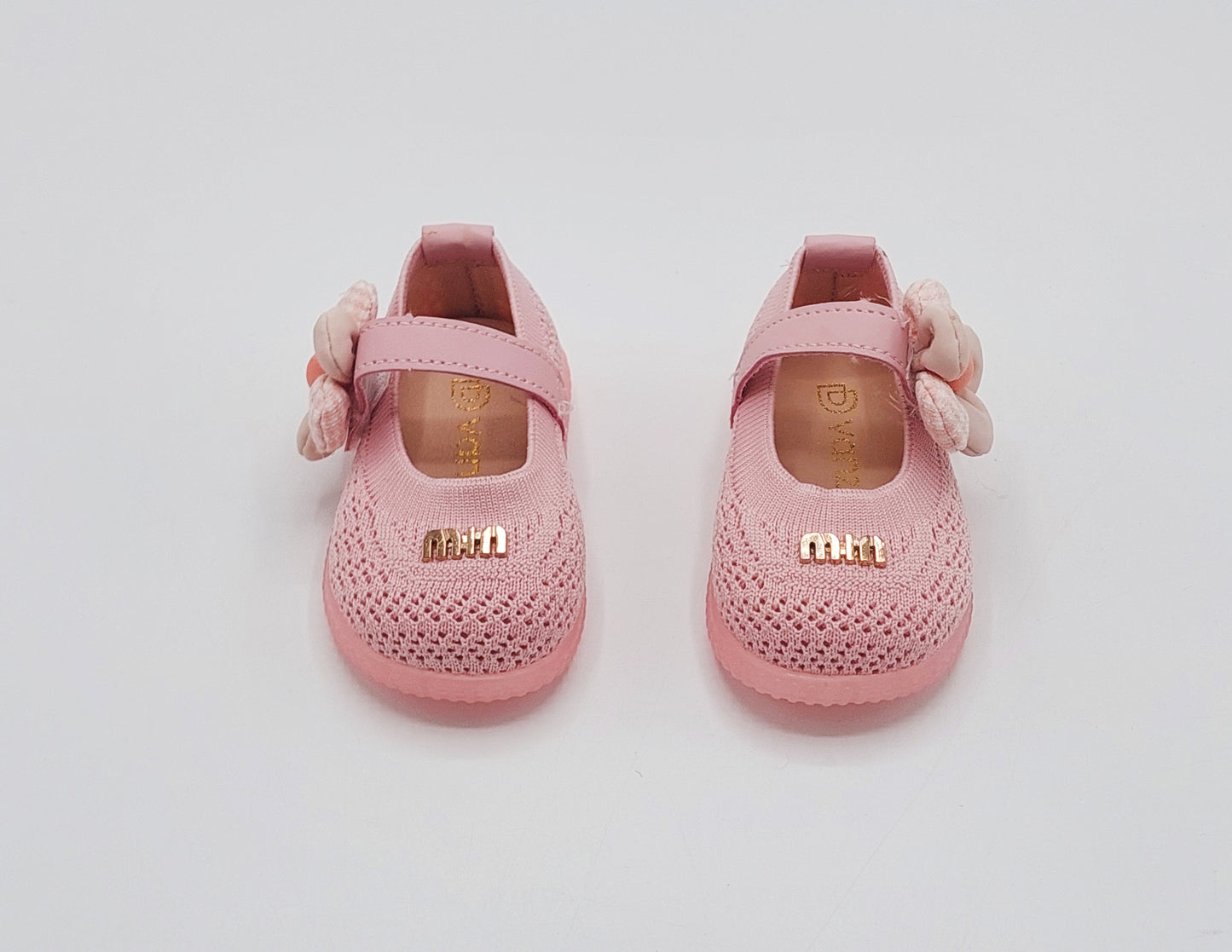 Lights in Sole Soft Sole Fancy Pumps for Kids - A90 (Pink)