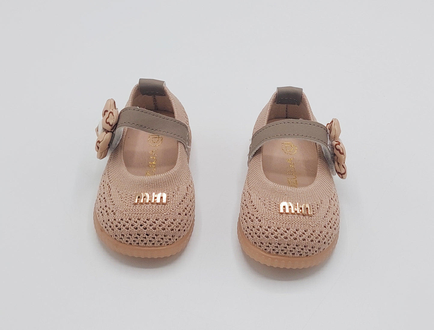Lights in Sole Soft Sole Fancy Pumps for Kids - A90 (Brown)