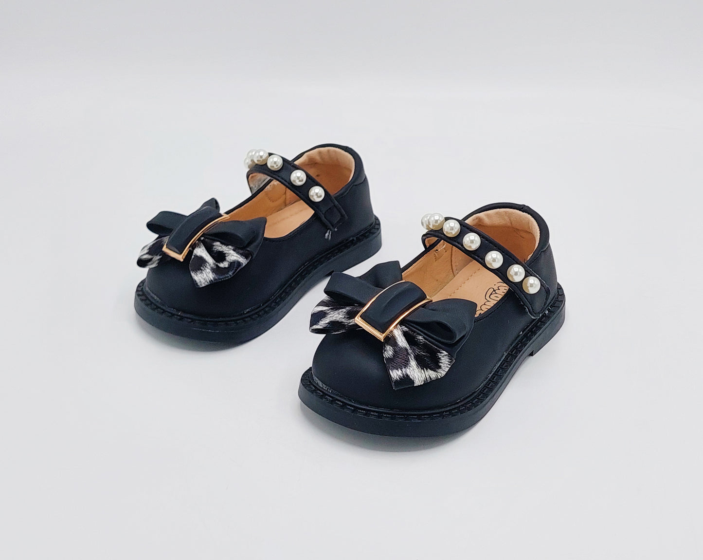 Kids Soft Sole Fancy Pumps - TZ02 (Black)
