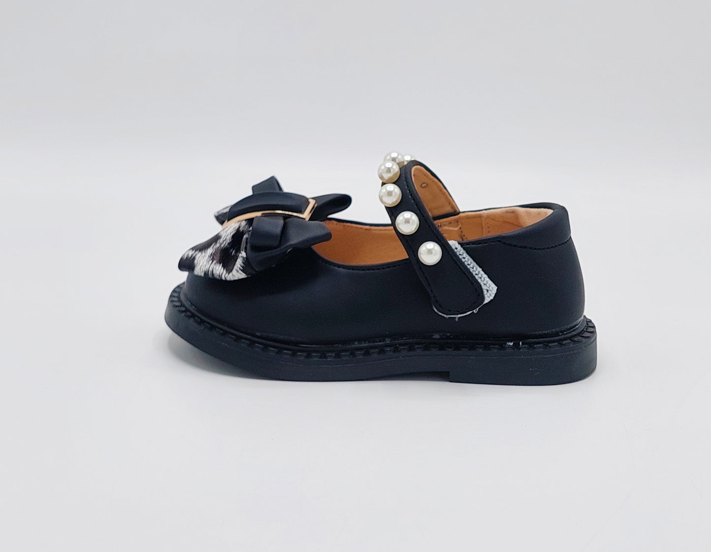 Kids Soft Sole Fancy Pumps - TZ02 (Black)