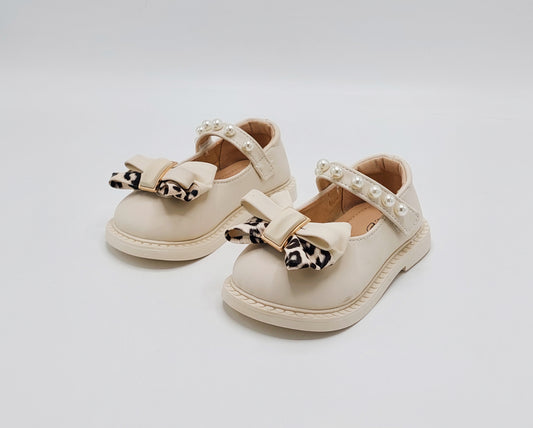 Kids Soft Sole Fancy Pumps - TZ02 (Beige)