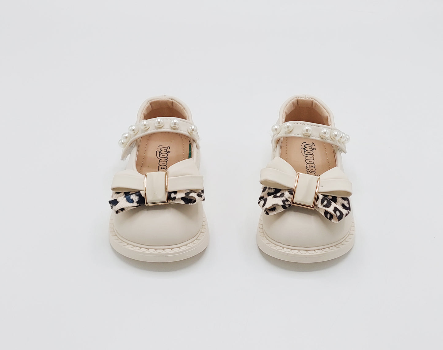 Kids Soft Sole Fancy Pumps - TZ02 (Beige)