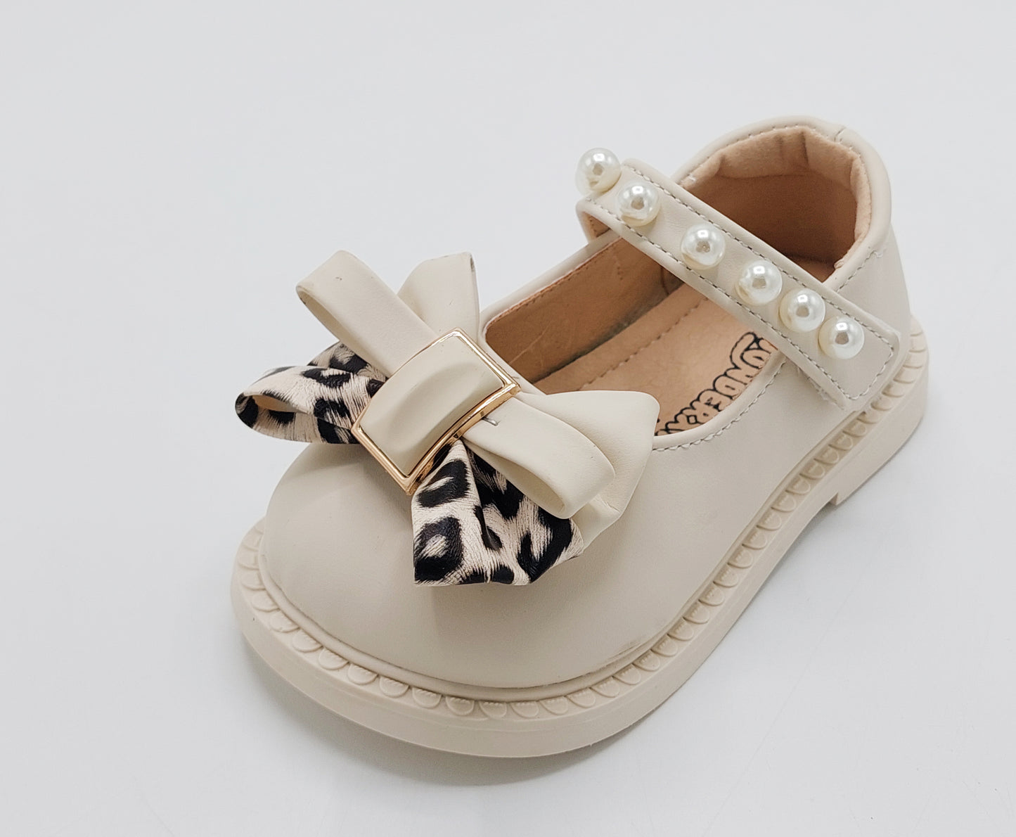 Kids Soft Sole Fancy Pumps - TZ02 (Beige)