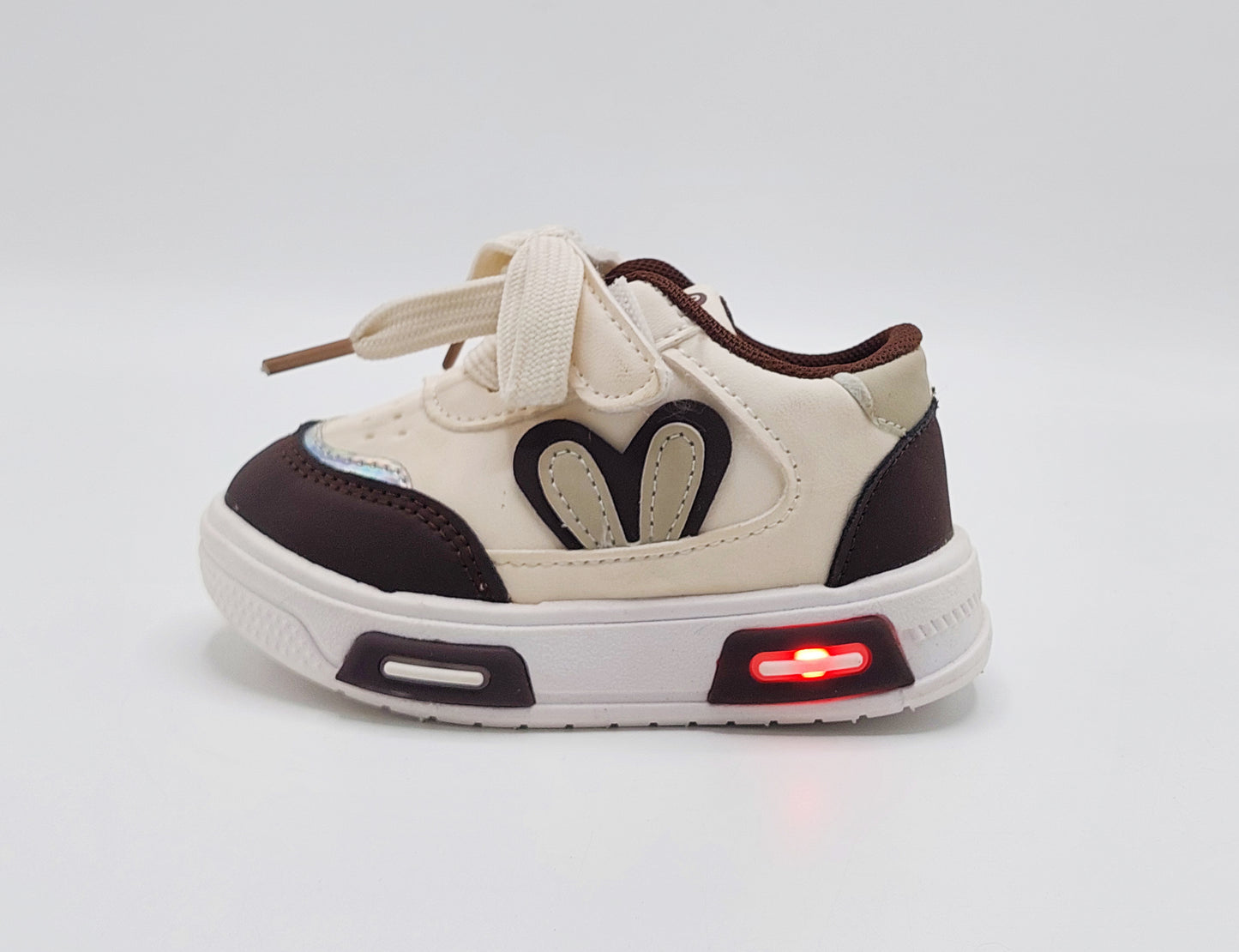 Lights in Sole Soft Sole Sneakers for Kids - A65 (Brown)