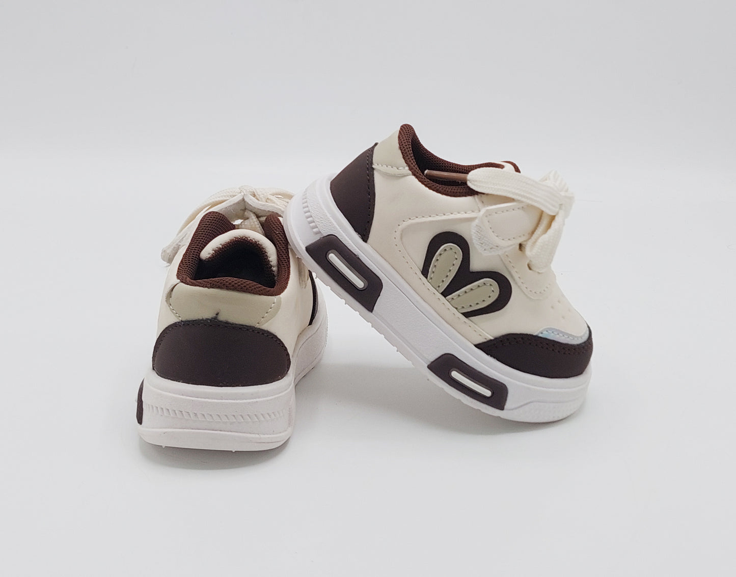 Lights in Sole Soft Sole Sneakers for Kids - A65 (Brown)