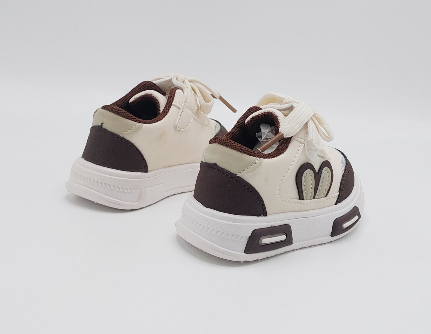 Lights in Sole Soft Sole Sneakers for Kids - A65 (Brown)