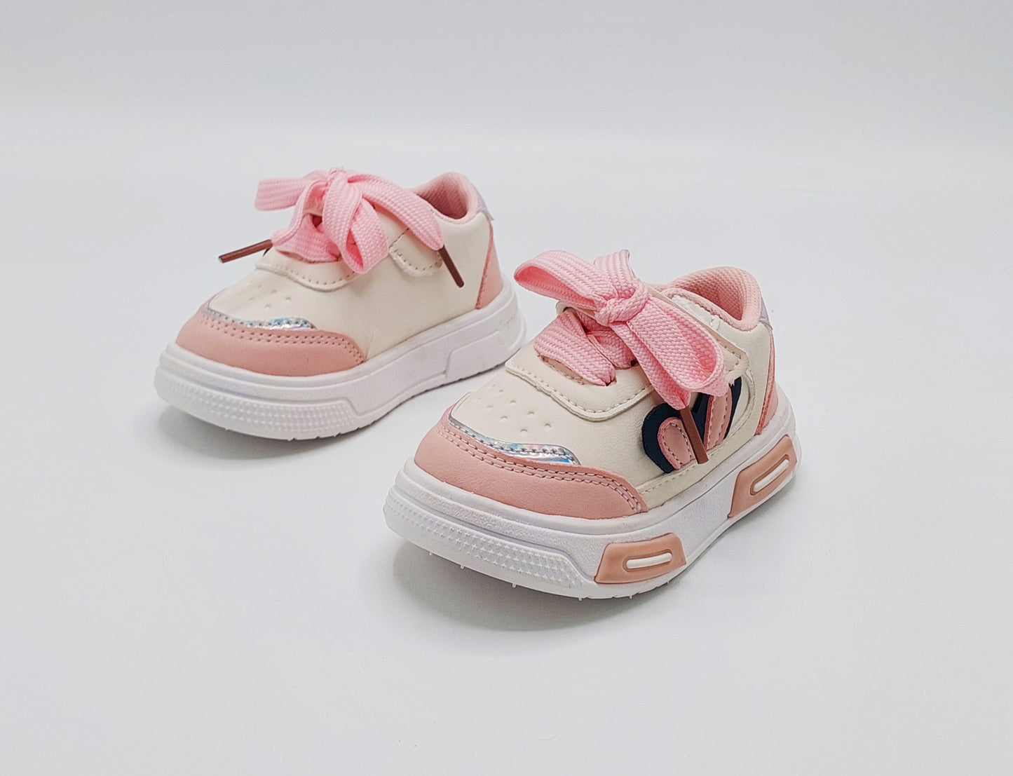Lights in Sole Soft Sole Sneakers for Kids - A65 (Pink)
