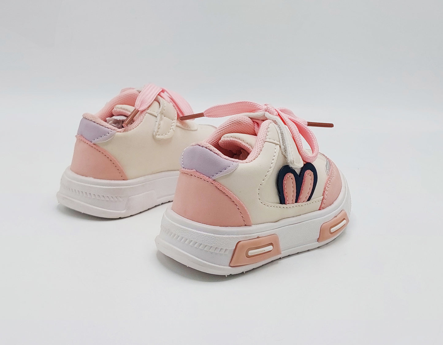 Lights in Sole Soft Sole Sneakers for Kids - A65 (Pink)