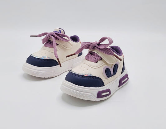 Lights in Sole Soft Sole Sneakers for Kids - A65 (Purple)