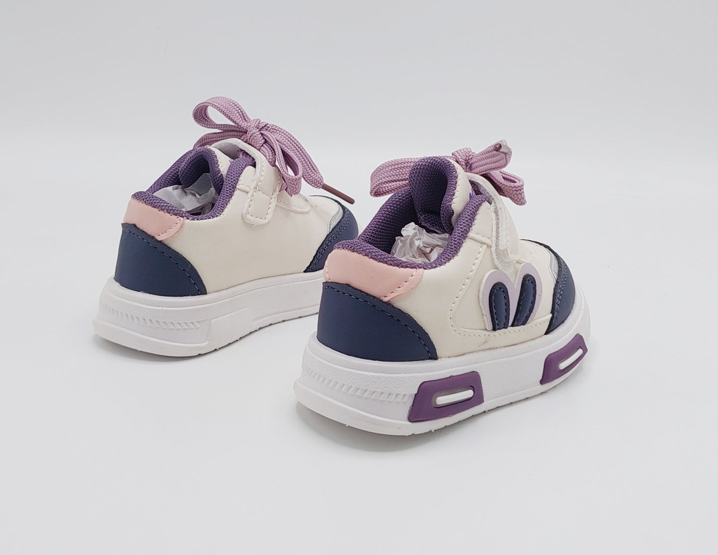 Lights in Sole Soft Sole Sneakers for Kids - A65 (Purple)
