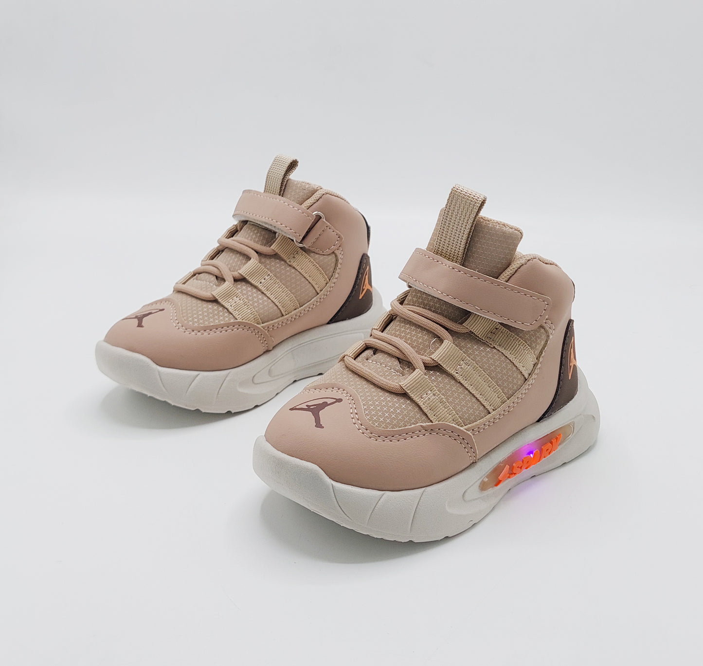 Light Sole Trendy Look Sneakers for Kids - HLB03 (Beige)