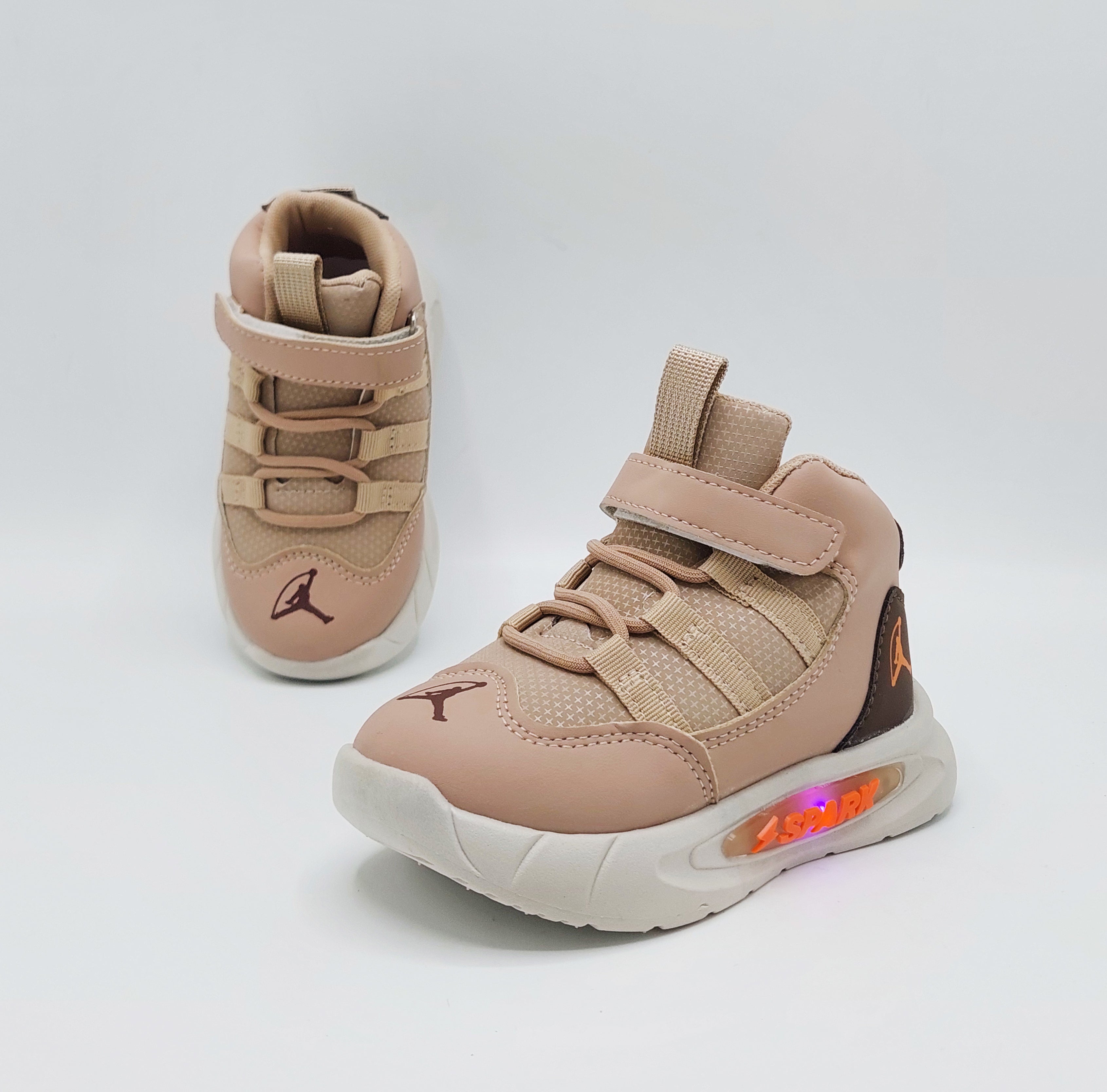 Light Sole Trendy Look Sneakers for Kids - HLB03 (Beige)