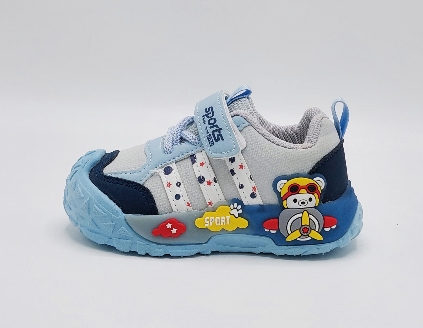 Lights in Sole Cute Design Sneakers for Kids - BTM04 (Blue)